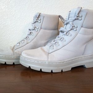 Dr. Martens Grey “Combs” Canvas Lace Up Combat Boot US9/UK 7